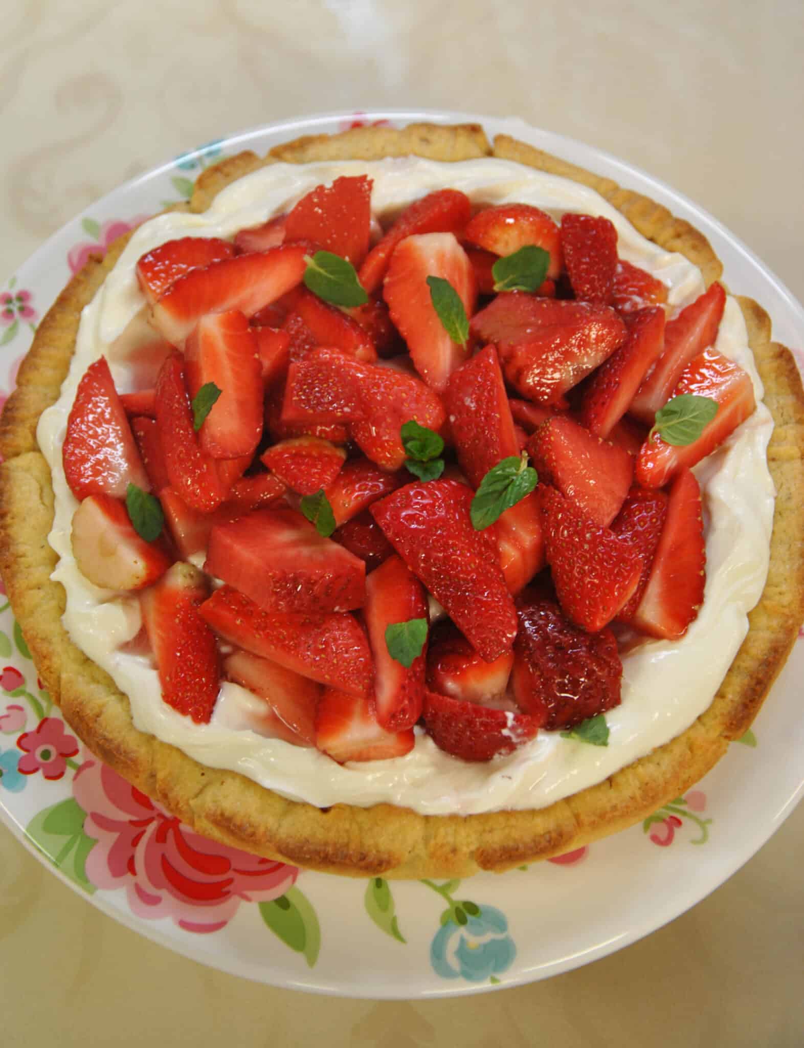 Crostata con crema al mascarpone