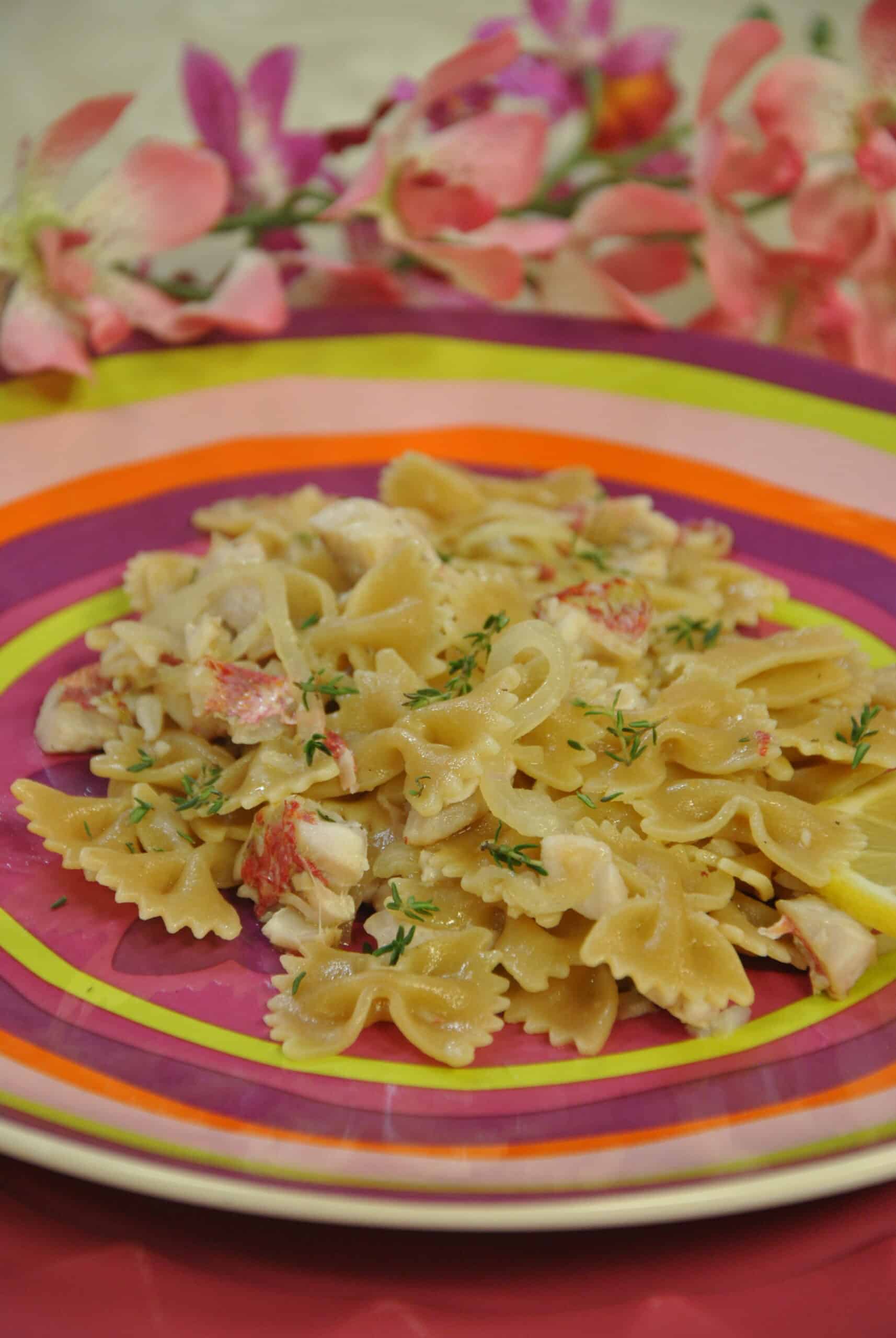 Farfalle integrali con triglie al limone 2